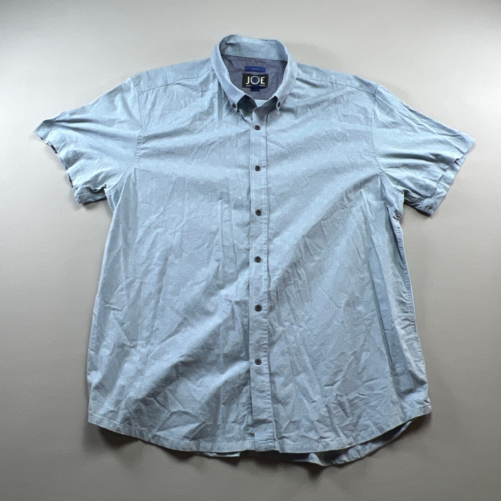 Joseph Abboud Shirt Mens XL Blue Lightweight Cotton Slim Fit Button Down Casual